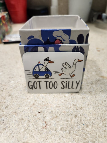 Got Too Silly Goose Sticker – Funny Chaos Duck Decal - Sticker - Charm and Char
